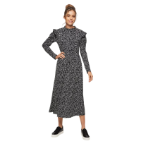 Чорна сукня міді з принтом Miss Selfridge