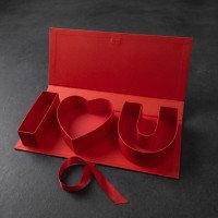 Подарочная коробка «I Love U», красная, 45×18 см