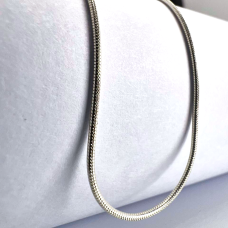 Жіночий срібний ланцюжок плетіння змійка, 925 проба 1 мм. CTD-2