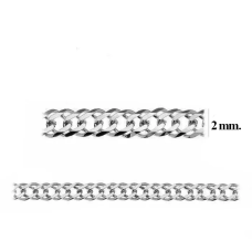 Срібний ланцюжок в плетінні ромб, 925 проба 2 мм. RD 035