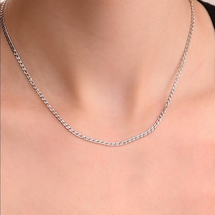 Срібний ланцюжок в плетінні Ромб, 925 проба 2,4 мм.