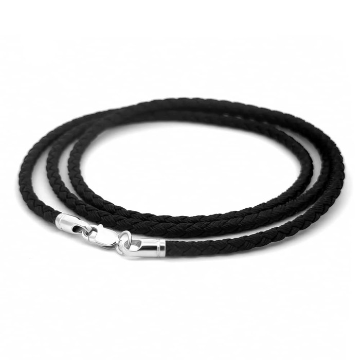 Шовковий шнурок зі сріблом 925 — витончена база для кулонів