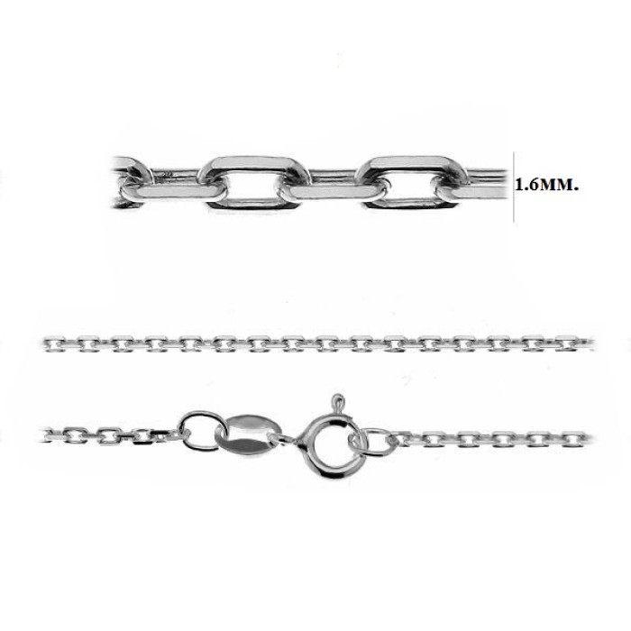Срібний ланцюжок Якірне плетіння 925 проба 1.6 мм 40 см