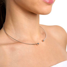 Срібне кольє чокер "Кульки". 1204-1