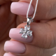 Срібний кулон з білим цирконом. 1577