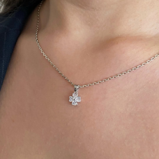 Срібний кулон з білим цирконом. 1577