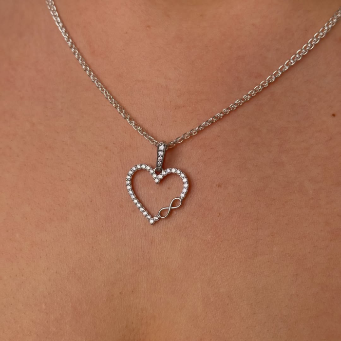 Срібна підвіска "Серце" з куб.циркон.1631