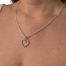 Срібна підвіска "Серце" з куб.циркон.1631-1
