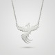 Срібне підвіску-кольє «Phoenix Rise» з родіємвим покриттям