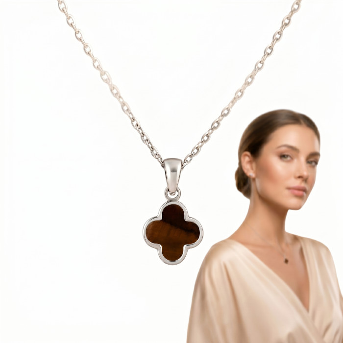 Срібний кулон Melarion "Clover Fortune" — Мінімалістичний блиск і сучасна елегантність, Срібло 925