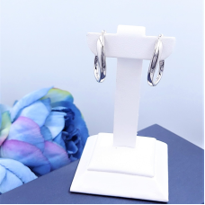 Жіночі срібні сережки родовані на англійській застібці. It 066 ml