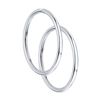 Срібні сережки конго 15 мм. 40031