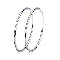 Срібні сережки конго 20 мм. 4737