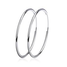 Срібні сережки конго 20 мм. 4737