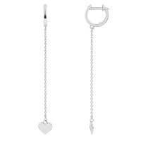 Срібні сережки-підвіски "Love Link". 40068